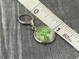 Green Stitch Markers for Knitting or Crochet, Closed Rings, Open Rings, or Clasps