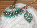 Green Mosaic Stone Stitch Marker Set , Stitch Markers - Jill's Beaded Knit Bits, Jill's Beaded Knit Bits
 - 1