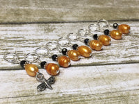 Honey Bee Stitch Marker Set For Knitters- 9 pc. Set , Stitch Markers - Jill's Beaded Knit Bits, Jill's Beaded Knit Bits
 - 3