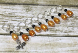 Honey Bee Stitch Marker Set For Knitters- 9 pc. Set , Stitch Markers - Jill's Beaded Knit Bits, Jill's Beaded Knit Bits
 - 6