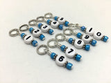 1-10 Numbered Knitting Stitch Markers- Beaded Snag Free Row Counter- Knitting Gift, Progress Markers , stitch markers - Jill's Beaded Knit Bits, Jill's Beaded Knit Bits
 - 1