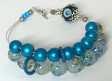 Blue Abacus Row Counting Bracelet- Gift for Knitters ,  - Jill's Beaded Knit Bits, Jill's Beaded Knit Bits
 - 2
