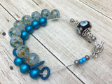 Blue Abacus Row Counting Bracelet- Gift for Knitters ,  - Jill's Beaded Knit Bits, Jill's Beaded Knit Bits
 - 3