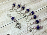 Bunch of Grapes Stitch Marker Set- Gift for Knitters- Purple Knitting Markers , Stitch Markers - Jill's Beaded Knit Bits, Jill's Beaded Knit Bits
 - 5