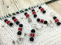 Ladybug Snag Free Stitch Markers- Birthday Gifts for Knitters - Crochet Markers - Beaded Knitting Markers - Tools ,  - Jill's Beaded Knit Bits, Jill's Beaded Knit Bits
 - 2