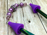 Lavender Jewels Point Protector- Stitch Saver Knitting Needle Jewelry ,  - Jill's Beaded Knit Bits, Jill's Beaded Knit Bits
 - 2
