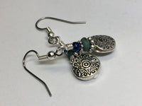 Antique Sun Dangle Earrings- Beaded Earrings- French Hook Wire Earrings- Casual Modern Jewelry- Mother's Day Gift ,  - Jill's Beaded Knit Bits, Jill's Beaded Knit Bits
 - 3