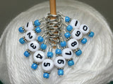 1-10 Numbered Knitting Stitch Markers- Beaded Snag Free Row Counter- Knitting Gift, Progress Markers , stitch markers - Jill's Beaded Knit Bits, Jill's Beaded Knit Bits
 - 2