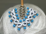 1-10 Numbered Knitting Stitch Markers- Beaded Snag Free Row Counter- Knitting Gift, Progress Markers , stitch markers - Jill's Beaded Knit Bits, Jill's Beaded Knit Bits
 - 5