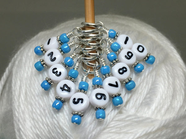 HOOK NUMBER/ROW Counter Stitch Markers Bead Stitch Markers stitch Markers  for Crochet and Knitting 