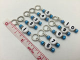 1-10 Numbered Knitting Stitch Markers- Beaded Snag Free Row Counter- Knitting Gift, Progress Markers , stitch markers - Jill's Beaded Knit Bits, Jill's Beaded Knit Bits
 - 4