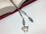 Purple Sheep Bookmark,  Beaded Bookmark Charm, Gift for Readers, Book Jewelry, Book Thong, Reading Accessories ,  - Jill's Beaded Knit Bits, Jill's Beaded Knit Bits
 - 4