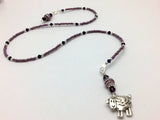 Purple Sheep Bookmark,  Beaded Bookmark Charm, Gift for Readers, Book Jewelry, Book Thong, Reading Accessories ,  - Jill's Beaded Knit Bits, Jill's Beaded Knit Bits
 - 5
