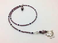 Purple Sheep Bookmark,  Beaded Bookmark Charm, Gift for Readers, Book Jewelry, Book Thong, Reading Accessories ,  - Jill's Beaded Knit Bits, Jill's Beaded Knit Bits
 - 3