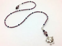 Purple Sheep Bookmark,  Beaded Bookmark Charm, Gift for Readers, Book Jewelry, Book Thong, Reading Accessories ,  - Jill's Beaded Knit Bits, Jill's Beaded Knit Bits
 - 2