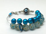 Blue Abacus Row Counting Bracelet- Gift for Knitters ,  - Jill's Beaded Knit Bits, Jill's Beaded Knit Bits
 - 1