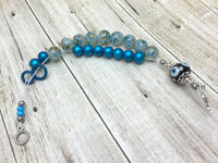 Blue Abacus Row Counting Bracelet- Gift for Knitters ,  - Jill's Beaded Knit Bits, Jill's Beaded Knit Bits
 - 5