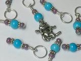 Hanging Cat Stitch Marker Set, Snag Free, Gift for Knitters