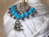 Hanging Cat Stitch Marker Set, Snag Free, Gift for Knitters