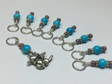 Hanging Cat Stitch Marker Set, Snag Free, Gift for Knitters