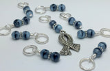 Scarf Stitch Marker Set, SNAG FREE Beaded Progress Keeper, Gifts for Knitter