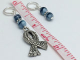 Scarf Stitch Marker Set, SNAG FREE Beaded Progress Keeper, Gifts for Knitter
