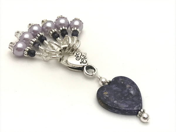 Primitive Heart Stitch Marker Set for Knitting, Gift for Knitter