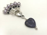 Primitive Heart Stitch Marker Set for Knitting, Gift for Knitter
