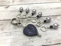 Primitive Heart Stitch Marker Set for Knitting, Gift for Knitter