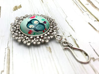 Shy Owl Magnetic Portuguese Knitting Pin, ID Holder, Gift for Knitters, Coworker Gift |