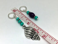 Conch Seashell Stitch Marker Set | SNAG FREE | Gift for Knitters