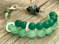Kelly Green Abacus Counting Bracelet | Beaded Row Counter