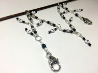 White Speckle Row Counter Chain for Knitting