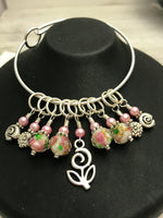 Spring Flowers Stitch Marker Bracelet | Gifts for Knitters