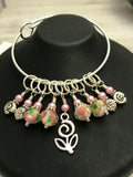 Spring Flowers Stitch Marker Bracelet | Gifts for Knitters