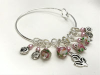 Spring Flowers Stitch Marker Bracelet | Gifts for Knitters