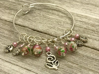 Spring Flowers Stitch Marker Bracelet | Gifts for Knitters