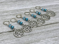 Filigree Stitch Marker Charms | SNAG FREE | Gifts for Knitters | US3-US17 | Optional Matching Holder