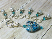 Splattered Heart Stitch Marker Set for Knitting, Gift for Knitter