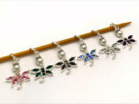 Dragonfly Stitch Markers, SNAG FREE Beaded Knitting Markers, Gifts for Knitters, Insect