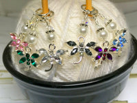 Dragonfly Stitch Markers, SNAG FREE Beaded Knitting Markers, Gifts for Knitters, Insect