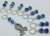 Scarf Stitch Marker Set, SNAG FREE Beaded Progress Keeper, Gifts for Knitter