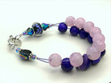 Purple Flowers Abacus Counting Bracelet | Row Counter