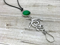 Sea Turtle Portuguese Knitting Necklace |  Adjustable Leather Cord Necklace