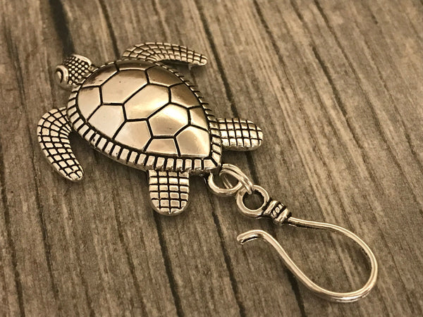 Silver Turtle Magnetic Portuguese Knitting Pin