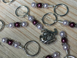 Teapot Stitch Marker Set with Snag Free Rings | Gift for Knitters | Size US3 to US17 |