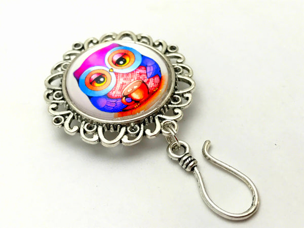 Magnetic Hot Coca Owl Portuguese Knitting Pin