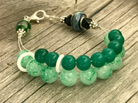 Kelly Green Abacus Counting Bracelet | Beaded Row Counter