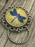Magnetic Dragonfly Stitch Marker Holder with Removable Progress Markers