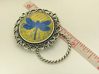 Magnetic Dragonfly Stitch Marker Holder with Removable Progress Markers